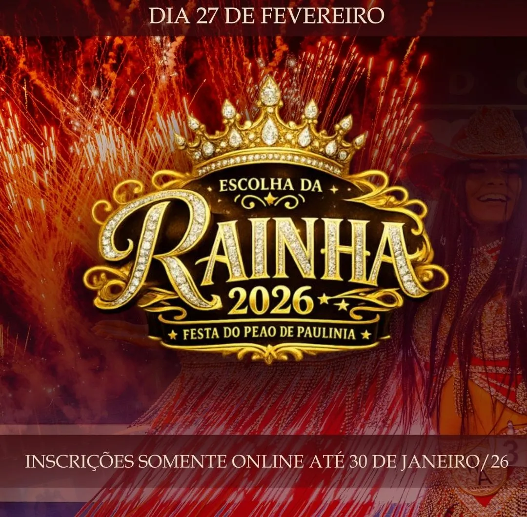 inscrição para a rainha da festa do peão rodeio de paulínia 2026